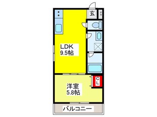 駅前つばきハイツの物件間取画像